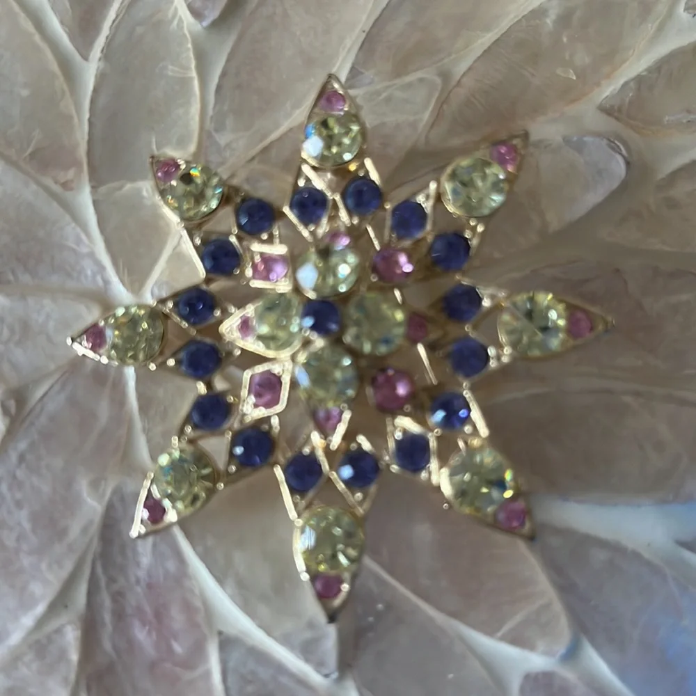 Vintage Graziano Starburst Brooch